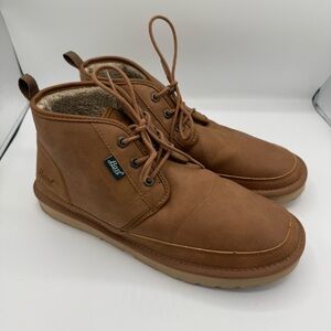 Mens G.H. Bass & Co. Newland WX Sherpa Lined Faux Suede Ankle Boots Size 10